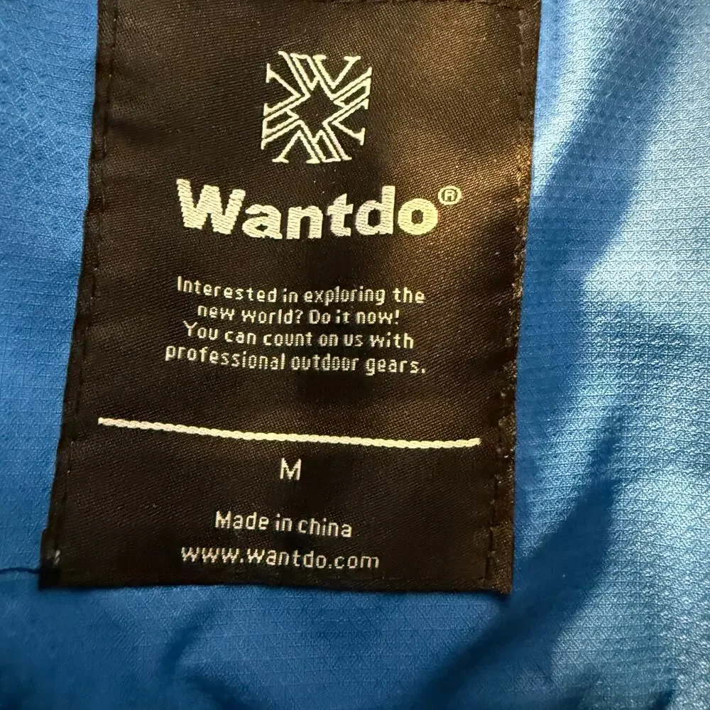 Wantdo Men Winter Ski Jacket Coat Hooded Parka Blue Gray Waterproof M Medium